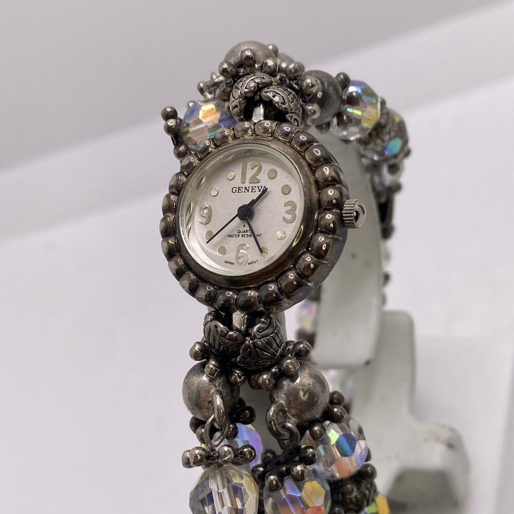 Geneva Womens Vintage Beaded Watch New Battery